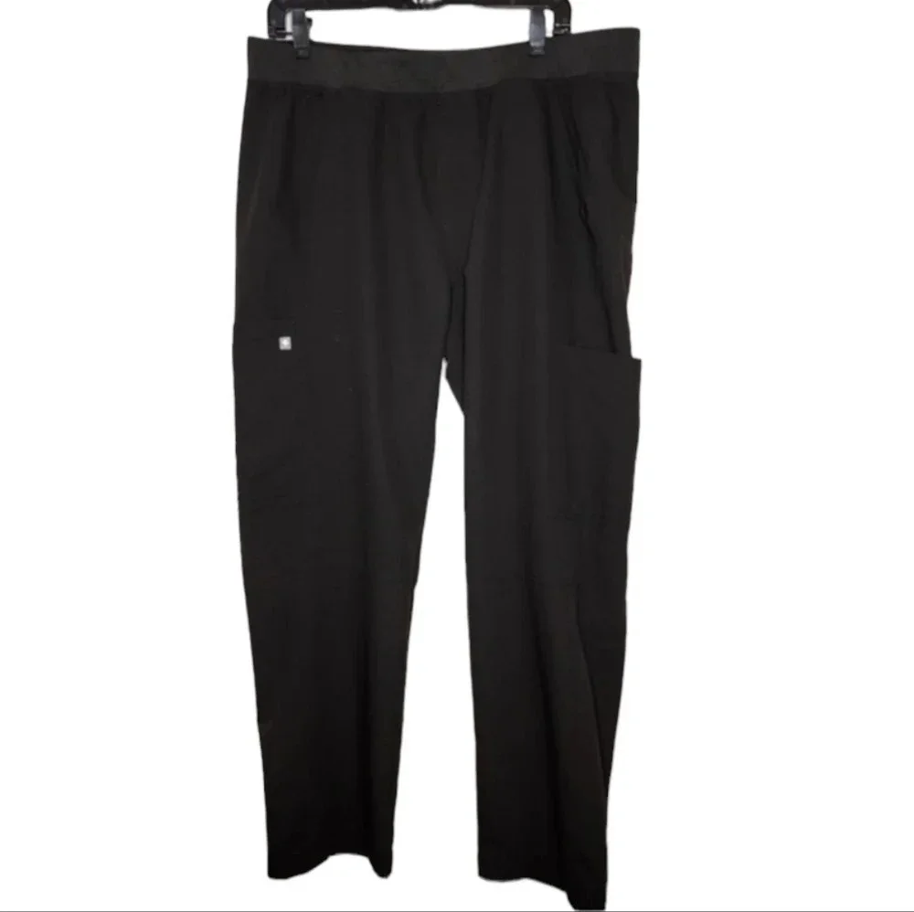 Figs Men's Axim Black Cargo Scrub Pants Size XL Short‎ XLS
